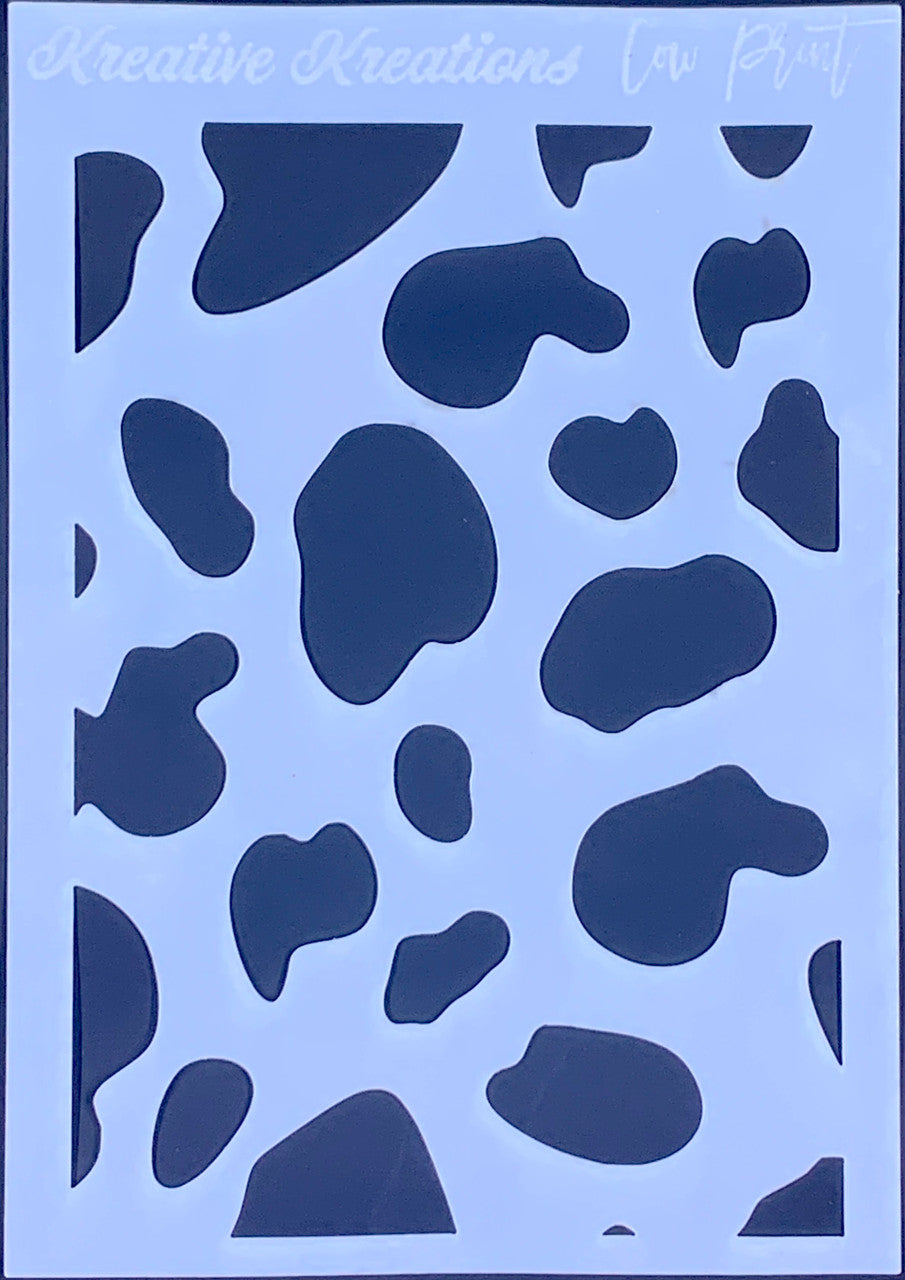 Cow Print 4” x 6”  Stencil